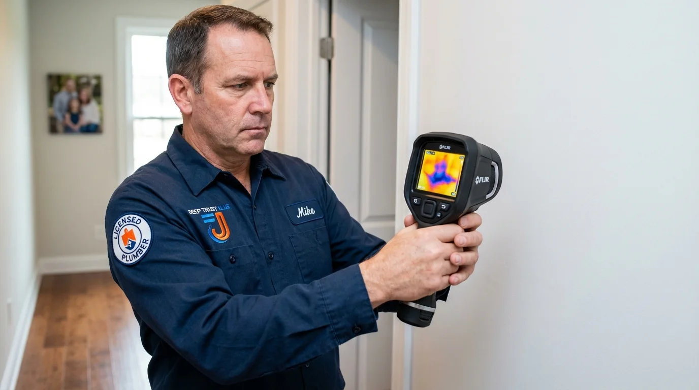 Thermal imaging leak detection by Johns Plumbing LLC in Goddard